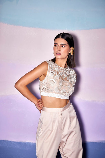FLORAL – W CROP TOP & BOOT PANTS – AW12