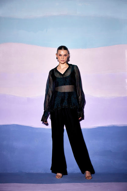 EMBELLISH V NECK TOP & PANT– AW89