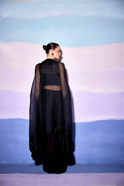 PANSY CROP TOP, SKIRT & CAPE – AW93