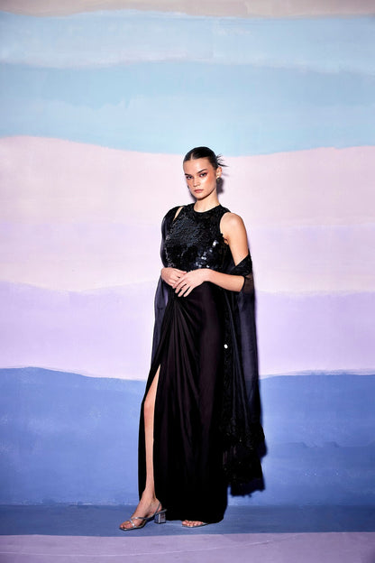 PANSY CROP TOP, SKIRT & CAPE – AW93