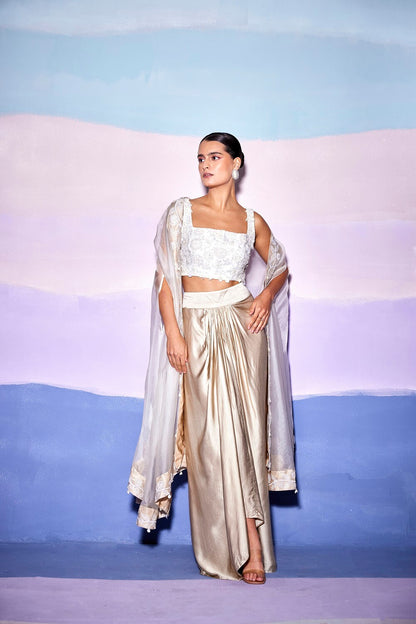 APRICOT CROP TOP & CAPE – AW96