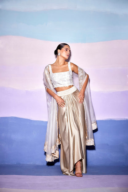 APRICOT CROP TOP & CAPE – AW96