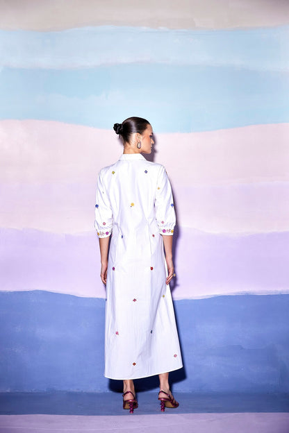 WHITE RAINBOW DRESS – AW5