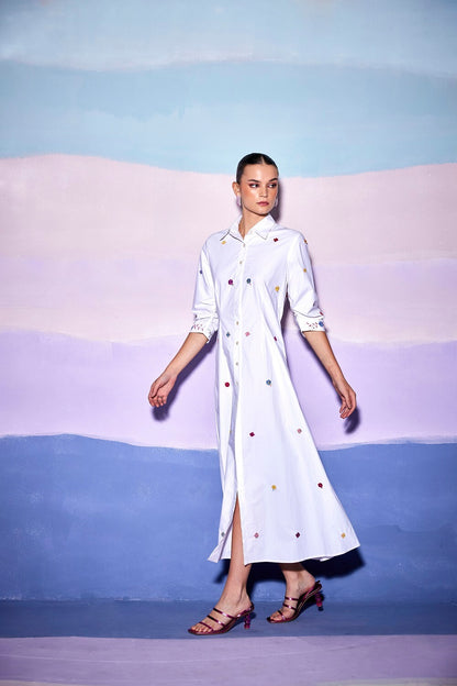 WHITE RAINBOW DRESS – AW5