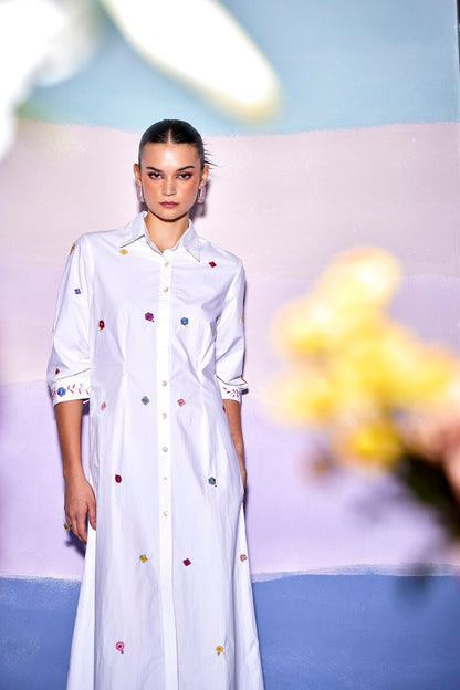WHITE RAINBOW DRESS – AW5