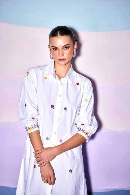 WHITE RAINBOW DRESS – AW5