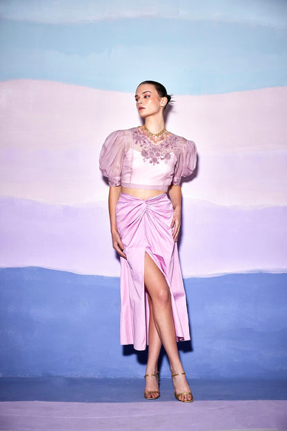 BEGONIA SLIT SKIRT & CROP TOP – AW15