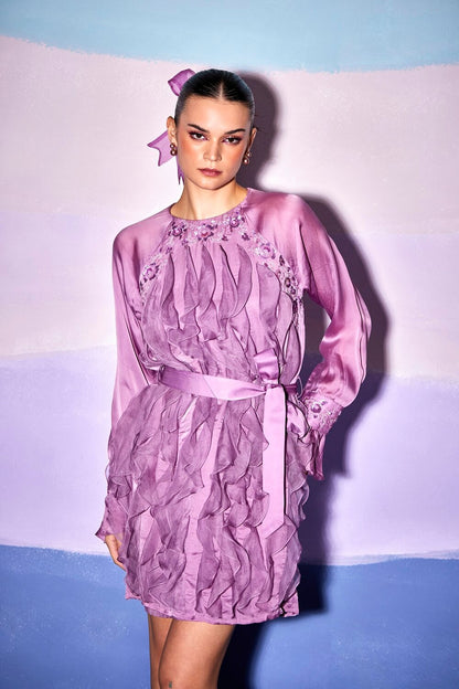 FRONT RUFFLE DRESS – AW42